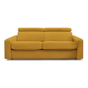 Rozkladacia pohovka v horčicovej farbe 195 cm Monaco – Bobochic Paris vyobraziť