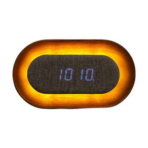 Digitálny budík Lumos Walnut – Gingko vyobraziť