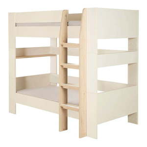 Béžová poschodová detská posteľ bez roštu 90x200 cm Double – Roba vyobraziť