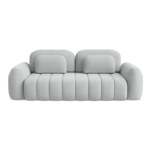 Svetlosivá rozkladacia/s úložným priestorom pohovka z textílie buklé 266 cm Pele – Makamii vyobraziť