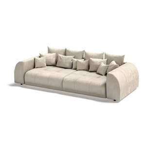 Krémovobiela menčestrová pohovka 310 cm Vanessa – Ropez vyobraziť