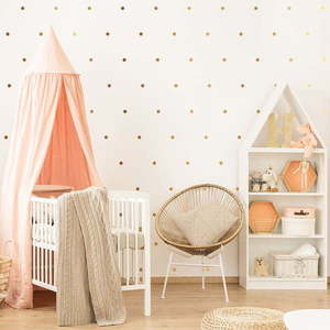 Súprava detských samolepiek na stenu 100 ks 2x2 cm Golden Points – Ambiance vyobraziť