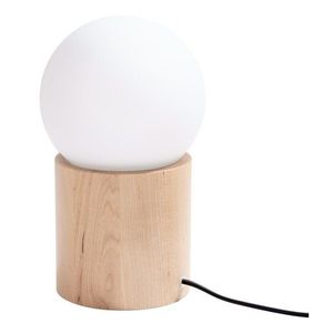 Biela/v prírodnej farbe stolová lampa so skleneným tienidlom (výška 21 cm) Surtur – Sollux vyobraziť