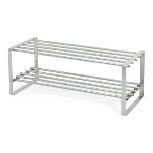 Kovová skrinka na topánky v striebornej farbe 70x29x27 cm Rex – Spinder Design vyobraziť