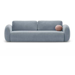 Sivomodrá zamatová rozkladacia/s úložným priestorom pohovka 262 cm Tonale – Cosmopolitan Design vyobraziť