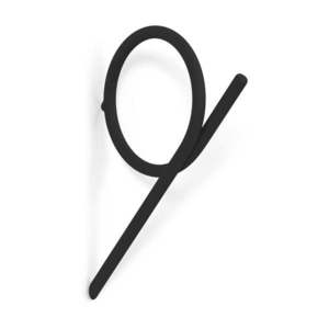 Čierny nástenný oceľový háčik Tuba S – Spinder Design vyobraziť