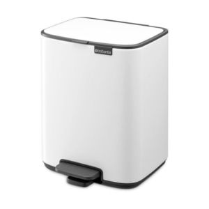 Biely pedálový oceľový odpadkový kôš 7 l Bo – Brabantia vyobraziť