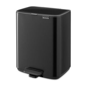 Matne čierny pedálový oceľový odpadkový kôš 12 l Bo – Brabantia vyobraziť