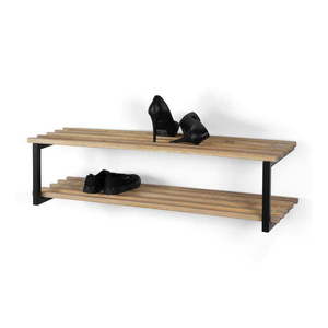 Čierna/v prírodnej farbe kovová závesná skrinka na topánky 100x26x34 cm Marco – Spinder Design vyobraziť