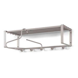 Taupe kovový nástenný vešiak s poličkou 70 cm Rex – Spinder Design vyobraziť