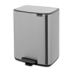 Pedálový oceľový odpadkový kôš v matne striebornej farbe 12 l Bo – Brabantia vyobraziť