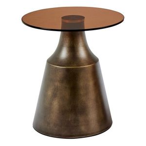 Hnedý oceľový okrúhly konferenčný stolík ø 45 cm Dunsley – Actona vyobraziť