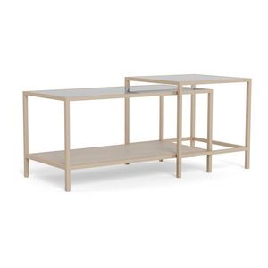 Sivé oceľové konferenčné stolíky v súprave 2 ks 50x90 cm Seaford – Actona vyobraziť