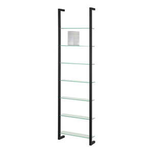 Čierna poschodová kovová polica 46 cm Cubic – Spinder Design vyobraziť