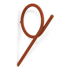 Nástenný kovový háčik v terakotovej farbe Tuba L – Spinder Design vyobraziť