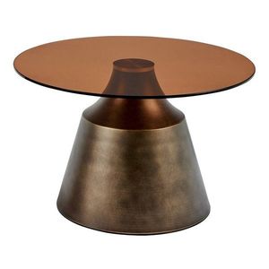 Hnedý oceľový okrúhly konferenčný stolík ø 70 cm Dunsley – Actona vyobraziť