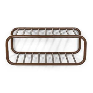 Tmavohnedá kovová závesná skrinka na topánky 72x28x35 cm Retro – Spinder Design vyobraziť