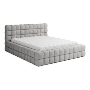 Sivá čalúnená dvojlôžková posteľ s úložným priestorom s roštom 140x200 cm Dizzle – ELTAP vyobraziť