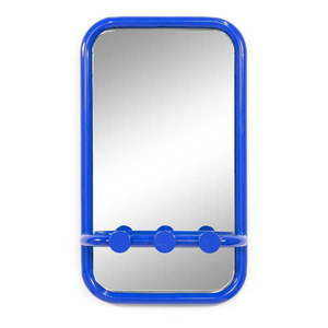 Modrý kovový vešiakový panel 35x60x11 cm Retro – Spinder Design vyobraziť