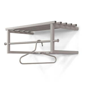 Taupe kovový nástenný vešiak s poličkou 76 cm Marco – Spinder Design vyobraziť