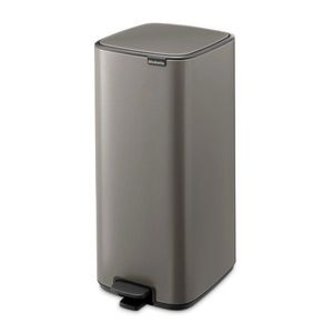 Sivý pedálový oceľový odpadkový kôš 30 l Bo – Brabantia vyobraziť