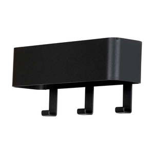 Čierny kovový nástenný vešiak s poličkou 27 cm Dax Play – Spinder Design vyobraziť