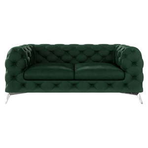 Tmavozelená zamatová pohovka 185 cm Chelsea – Ropez vyobraziť