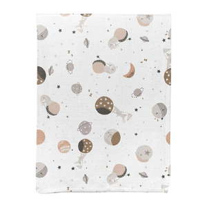 Biela mušelínová detská deka 75x100 cm Spacebit – Mijolnir vyobraziť