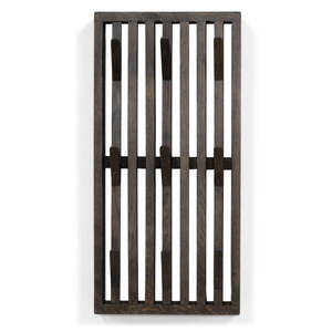 Tmavohnedý nástenný vešiak z dubového dreva 24 cm Parco – Spinder Design vyobraziť