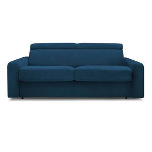 Tmavomodrá menčestrová rozkladacia pohovka 195 cm Monaco – Bobochic Paris vyobraziť