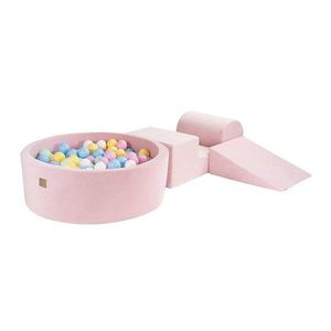 Ružové zamatové penové ihrisko 225x90x30 cm Montessori – Meowbaby vyobraziť