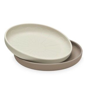 Béžové silikónové detské taniere v súprave 2 ks ø 18, 5 cm Earth – Cam Cam Copenhagen vyobraziť
