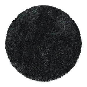 Antracitový okrúhly koberec ø 200 cm Fluffy – Ayyildiz Carpets vyobraziť