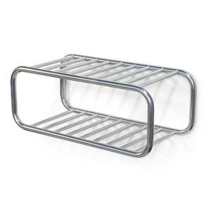 Kovová závesná skrinka na topánky v striebornej farbe 72x28x35 cm Retro – Spinder Design vyobraziť