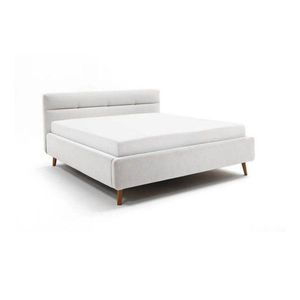 Svetlosivá čalúnená dvojlôžková posteľ s úložným priestorom s roštom 160x200 cm Lotte – Meise Möbel vyobraziť