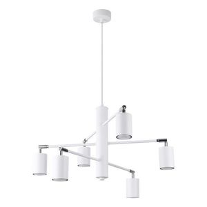 Biele kovové závesné svietidlo Virta – Sollux vyobraziť