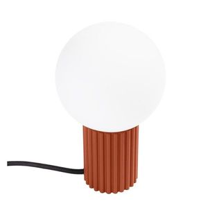 Oranžová stolová lampa so skleneným tienidlom (výška 19 cm) Orbital – Sollux vyobraziť