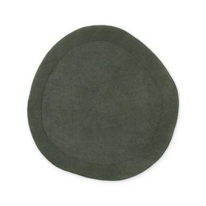 Tmavozelený ručne tkaný okrúhly koberec s prímesou vlny ø 160 cm Kari Organic – Villeroy&Boch vyobraziť