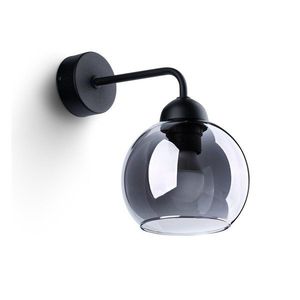 Čierne nástenné svietidlo ø 15 cm Grande – Sollux vyobraziť