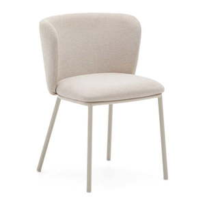 Béžové čalúnené jedálenské kreslo Ciselia – Kave Home vyobraziť