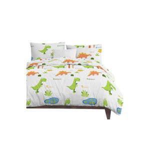 Biele detské obliečky na jednolôžko 140x200 cm Dinolar – Mijolnir vyobraziť