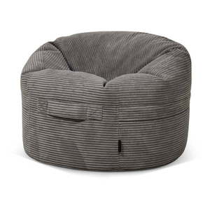 Tmavosivý menčestrový detský sedací vak Roll 80 – SLOWDOWN vyobraziť