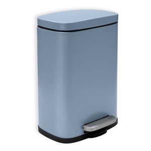 Svetlomodrý nášľapný oceľový odpadkový kôš 5 l Akira – Spirella vyobraziť