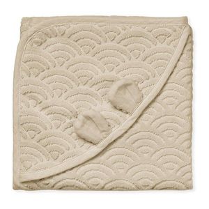 Béžová detská osuška s kapucňou z Bio bavlny 80x80 cm Almond – Cam Cam Copenhagen vyobraziť