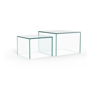 Sklenené konferenčné stolíky v súprave 2 ks 50x50 cm Dice – Actona vyobraziť