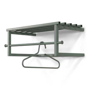 Sivozelený kovový nástenný vešiak s poličkou 76 cm Marco – Spinder Design vyobraziť