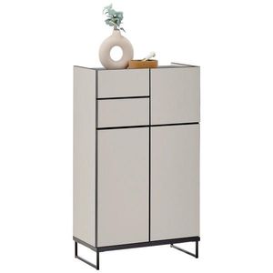 MID.YOU STREDNE VYSOKÁ SKRINKA, čierna, kašmírová, 60/102/31 cm vyobraziť