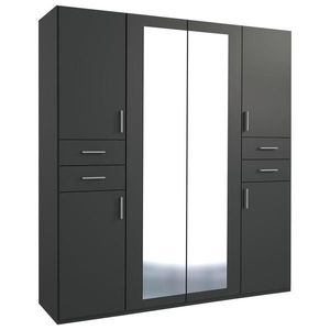 MID.YOU SKRIŇA S OTOČNÝMI DVERAMI, grafitová, 180/208/58 cm vyobraziť