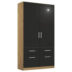 Rauch Möbel SKRIŇA S OTOČNÝMI DVERAMI, sivá, dub artisan, 91/197/54 cm vyobraziť