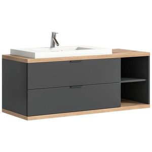 MID.YOU SKRINKA S UMÝVADLOM, antracitová, antracitová, farba duba, 130/50/48 cm vyobraziť